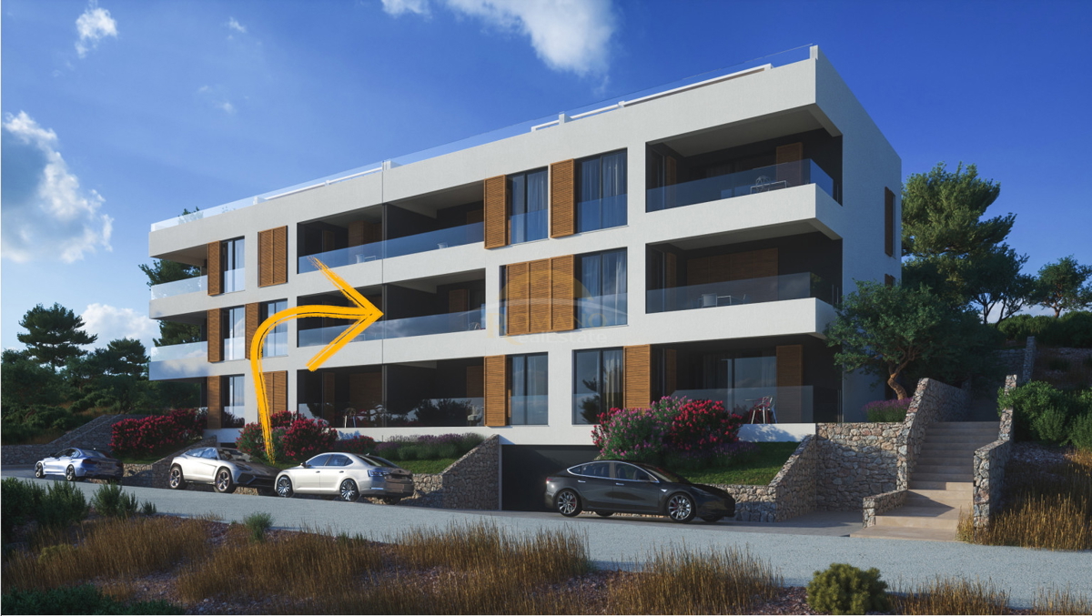 Appartamento bilocale con vista mare a Čiovo, zona Salduna vicino al campeggio Rožac - 64 m2